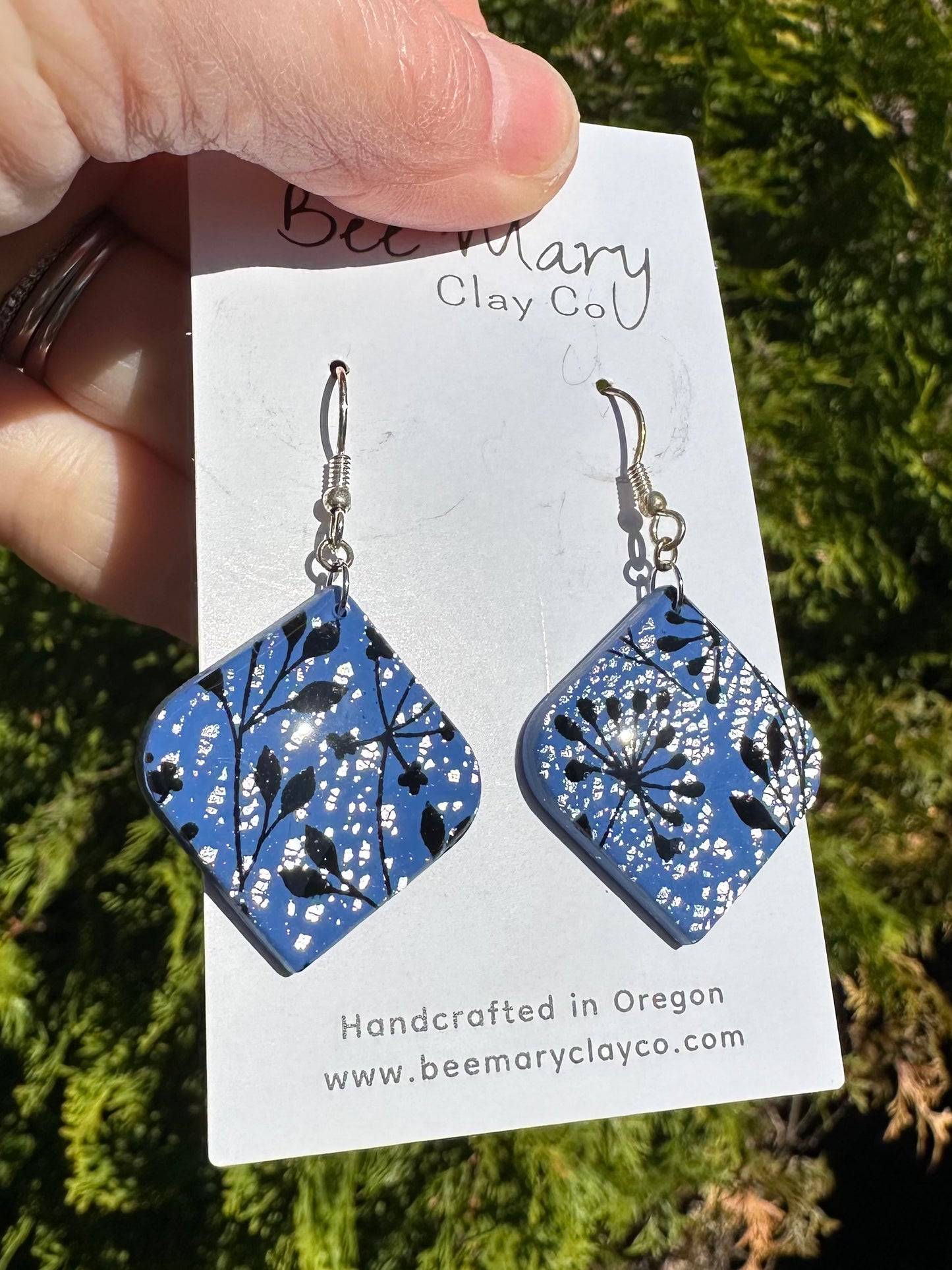 Blue and Silver Dangles